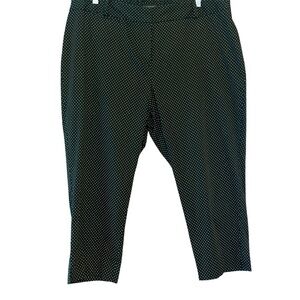 Talbot Pants Black with Tiny White Nautical Dots Signature Crop size 18 W Petite